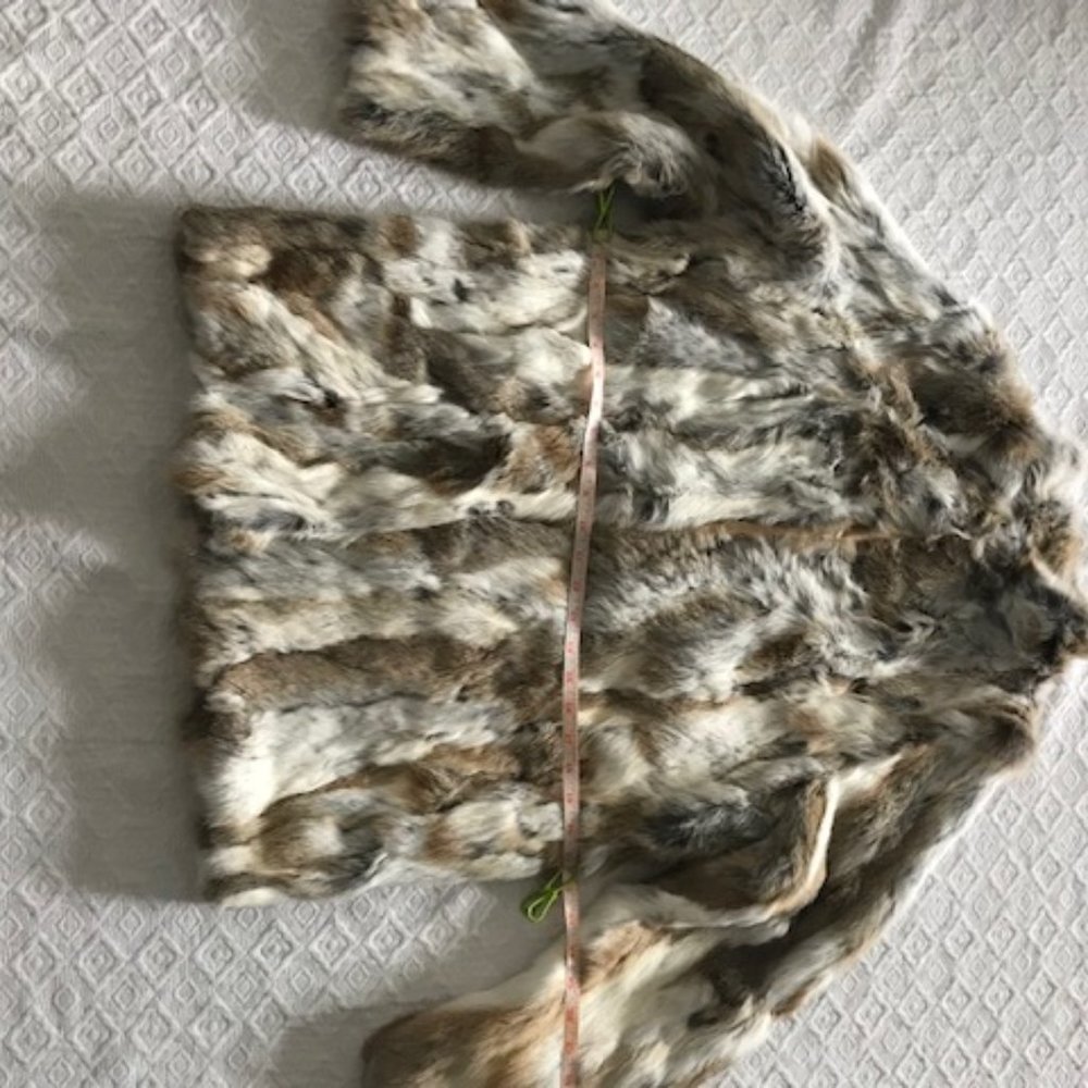 Dylan Gray Grey Section Rabbit Fur Jacket Size large - Picture 3 of 9
